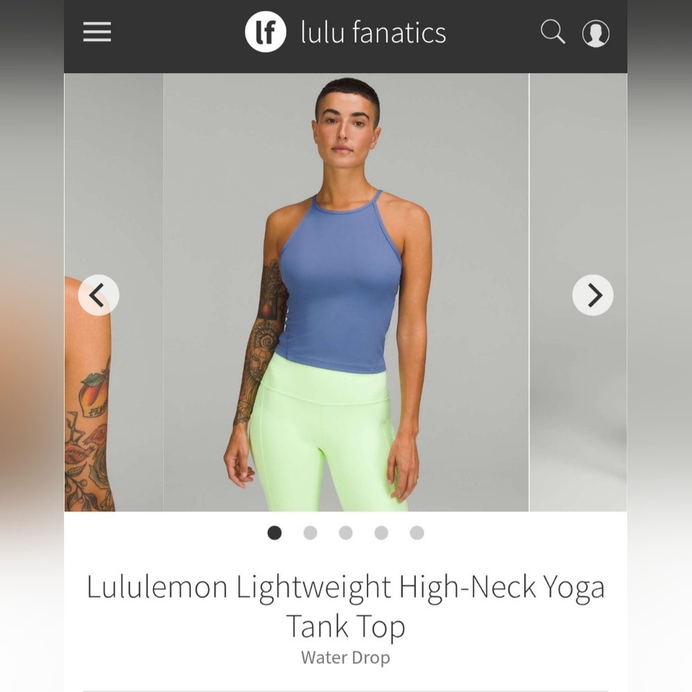 Lululemon Lightweight High-Neck Yoga Tank